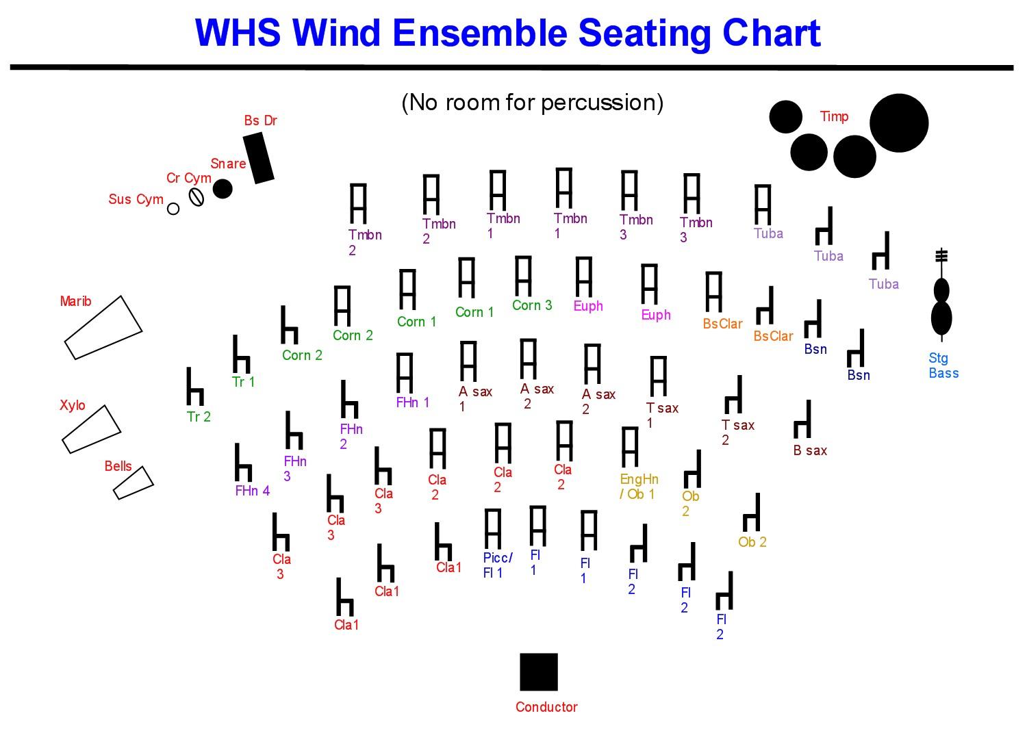 Middle School Band Seating Chart